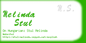 melinda stul business card